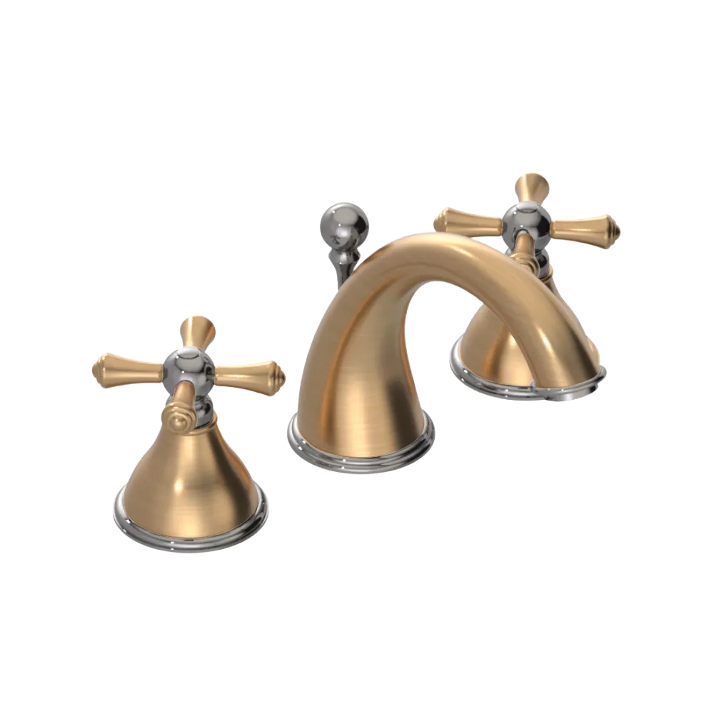 Rubinet Widespread Lav. Set. (less drain) Satin Gold