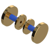 Rubinet Shower Door Knob (set) Gold