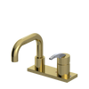 Rubinet 4" Centre Single Control Lav. Set. with Genesis spout (less drain) Natural Brass