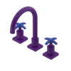 Rubinet Widespread Lav. Set. (less drain) Purple Haze