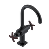 Rubinet Single Hole Dual Handle Lav. Set. (less drain) Black