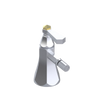 Rubinet Single Control Bidet Fitting (less drain) Satin Chrome