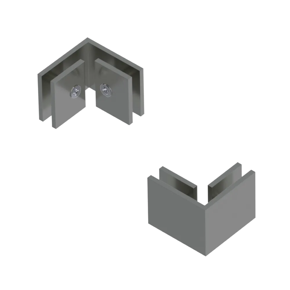 Rubinet 90 Glass to Glass Satin Nickel