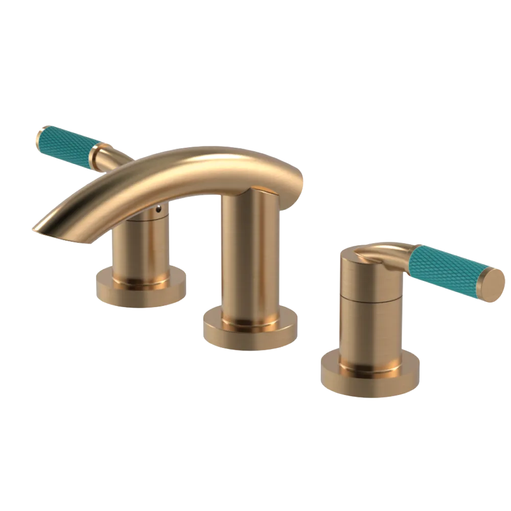 Rubinet Widespread Lav. Set. (less drain) Satin Gold