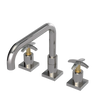 Rubinet Widespread Kitchen Set with Genesis Spout Polished Nickel