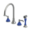 Rubinet Widespread Kitchen Set with Hand Spray Satin Nickel