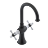 Rubinet Single Hole Dual Handle Lav. Set. (less drain) Matt Black