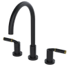 Rubinet Widespread Kitchen Set Matt Black