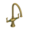 Rubinet Two Handle Single Hole Kitchen Set Antique Brass Matt