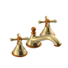 Rubinet Widespread Lav. Set. (less drain) Satin Brass