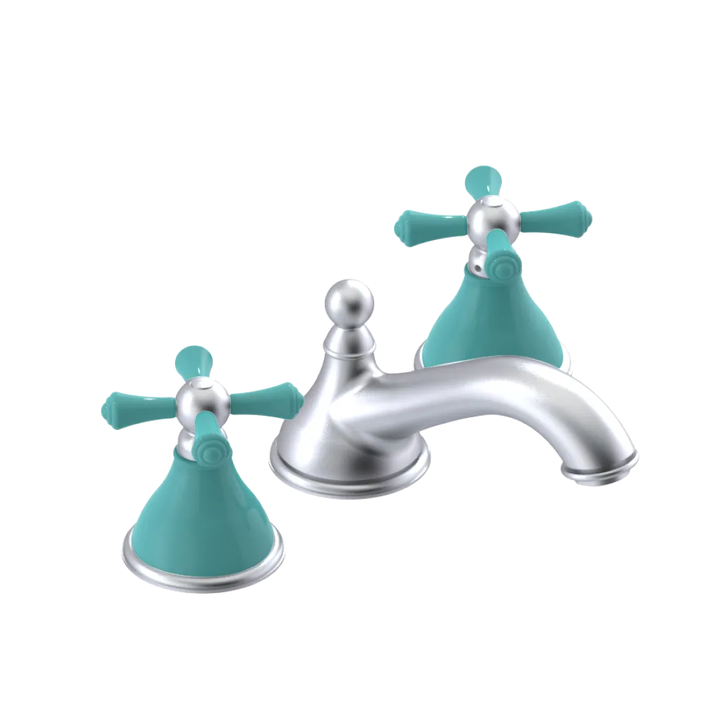 Rubinet Widespread Lav. Set. (less drain) Satin Chrome