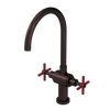 Rubinet Two Handle Single Hole Kitchen Set with LaSalle Spout Oil Rubbed Bronze