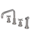 Rubinet Widespread Kitchen Set with Hand Spray Polished Nickel