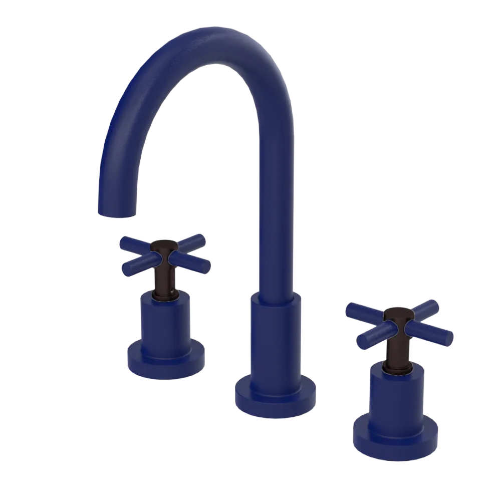 Rubinet Widespread Kitchen Set with LaSalle Spout Midnight Blue