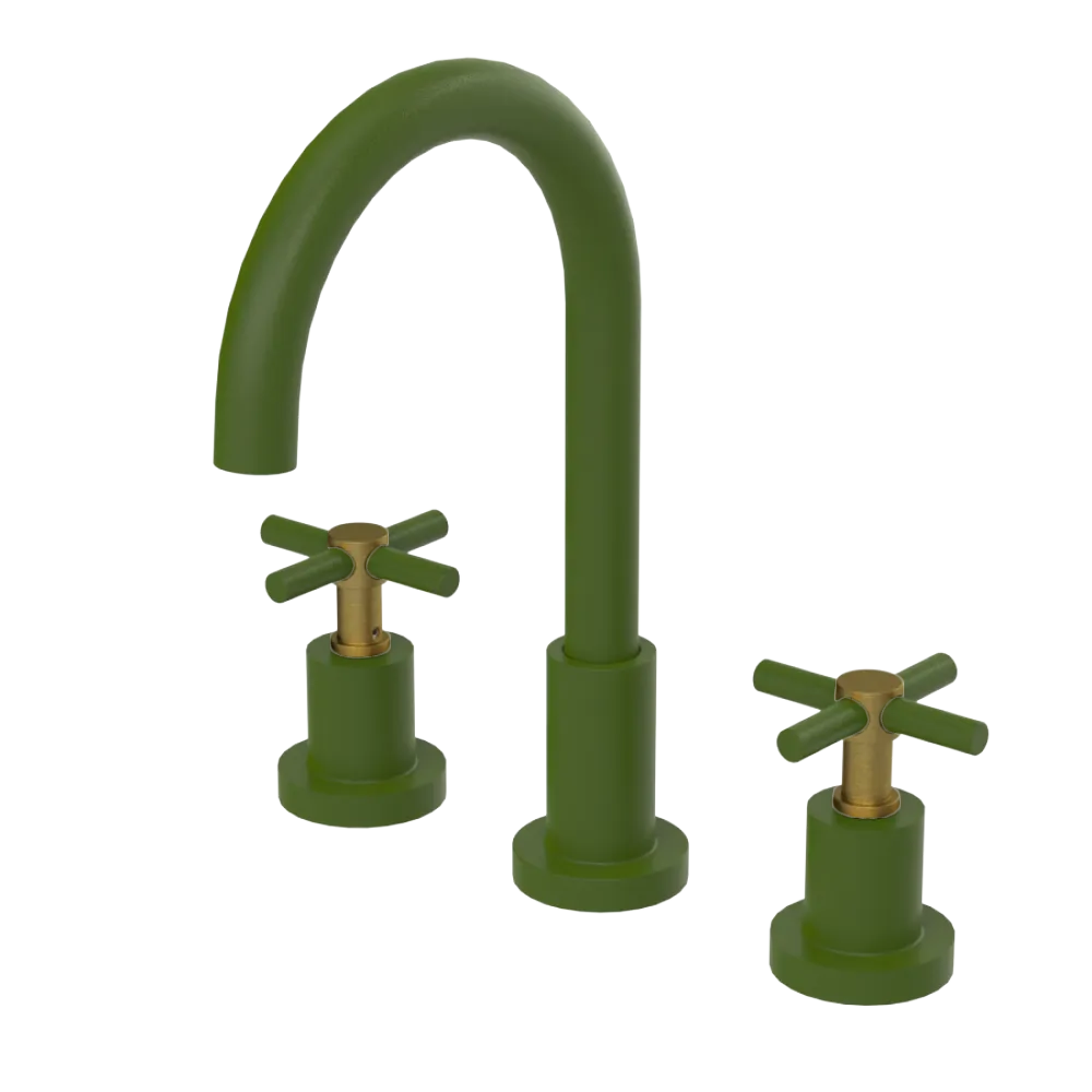 Rubinet Widespread Kitchen Set with LaSalle Spout Green Envy
