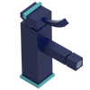 Rubinet Single Control Bidet Fitting (less drain) Midnight Blue