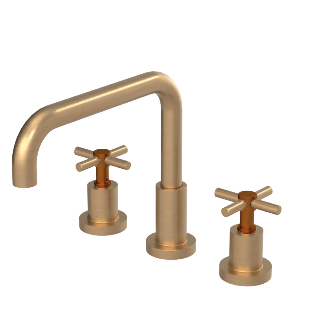 Rubinet Widespread Kitchen Set Satin Gold