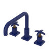 Rubinet Widespread Kitchen Set with Genesis Spout Midnight Blue