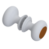 Rubinet Shower Door Knob (set) Matt White