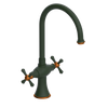 Rubinet Two Handle Single Hole Kitchen Set Green Envy