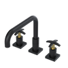 Rubinet Widespread Kitchen Set with Genesis Spout Matt Black