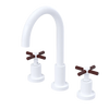 Rubinet Widespread Kitchen Set with LaSalle Spout White