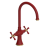 Rubinet Two Handle Single Hole Kitchen Set Maroon