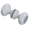 Rubinet Shower Door Knob (set) Matt White