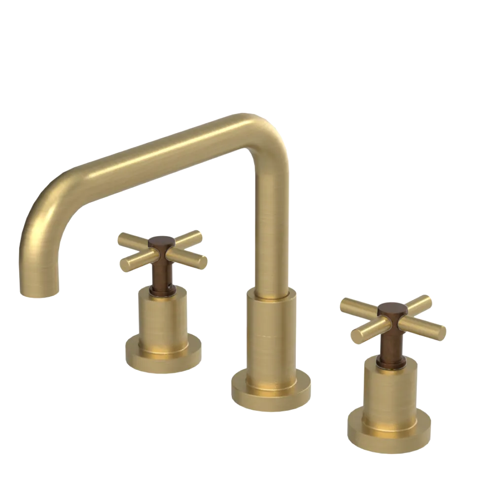 Rubinet Widespread Kitchen Set Satin Brass