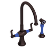 Rubinet Two Handle Single Hole Kitchen Set with Hand Spray Tuscan Brass