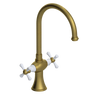 Rubinet Two Handle Single Hole Kitchen Set Antique Brass Matt