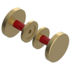 Rubinet Shower Door Knob (set) Satin Brass