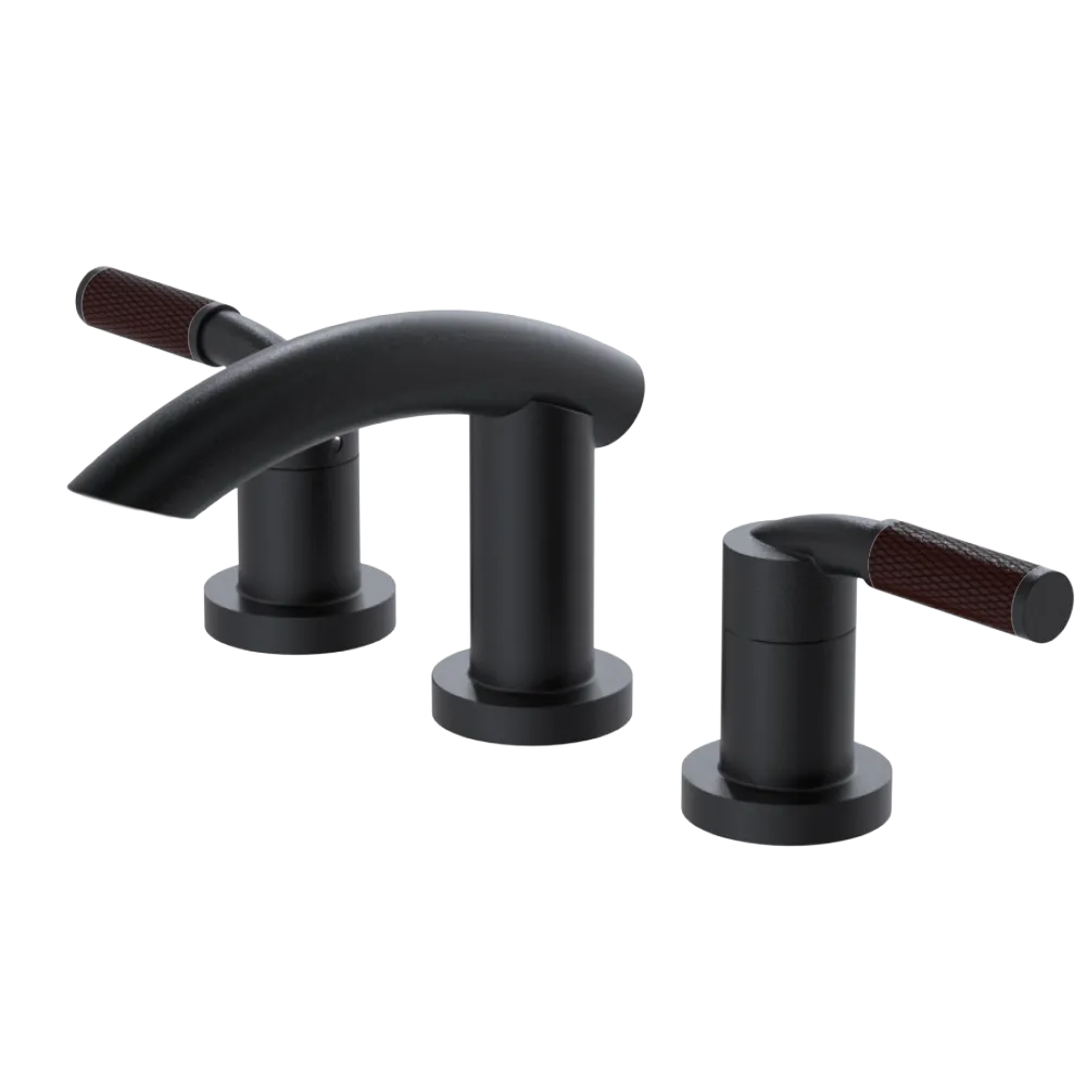 Rubinet Widespread Lav. Set. (less drain) Matt Black
