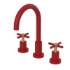 Rubinet Widespread Kitchen Set with LaSalle Spout Maroon