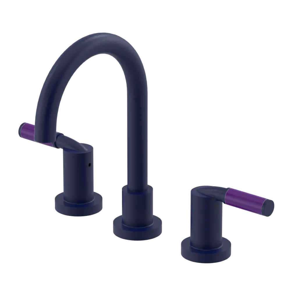 Rubinet Widespread Lav set (less drain) Midnight Blue