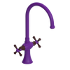 Rubinet Two Handle Single Hole Kitchen Set Purple Haze