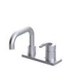 Rubinet 4" Centre Single Control Lav. Set. with Genesis spout (less drain) Satin Chrome