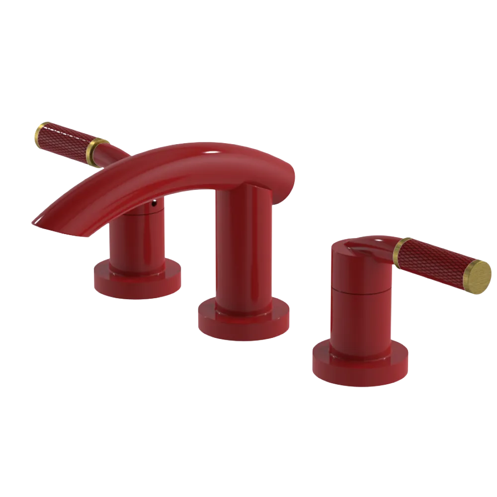 Rubinet Widespread Lav. Set. (less drain) Red