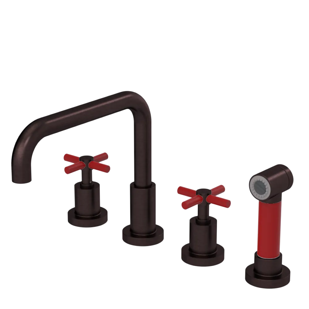 Rubinet Widespread Kitchen Set with Hand Spray Oil Rubbed Bronze