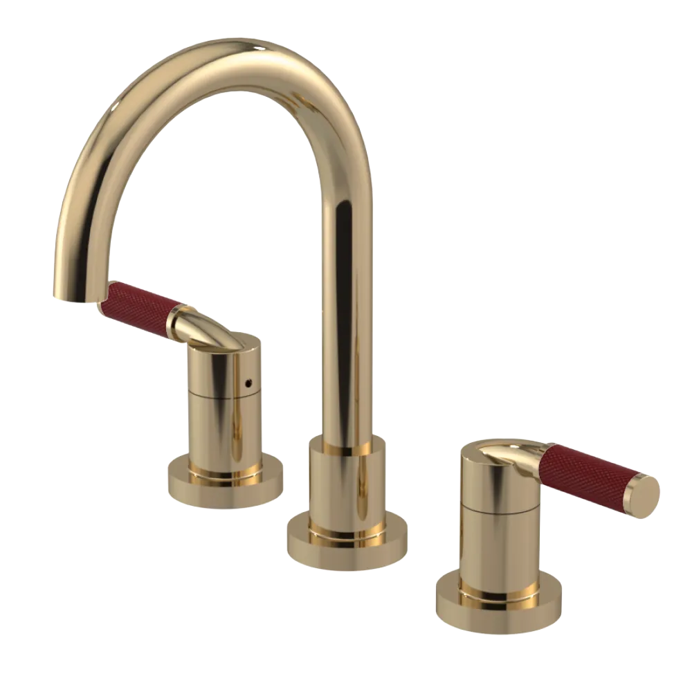 Rubinet Widespread Lav. Set. (less drain) Gold