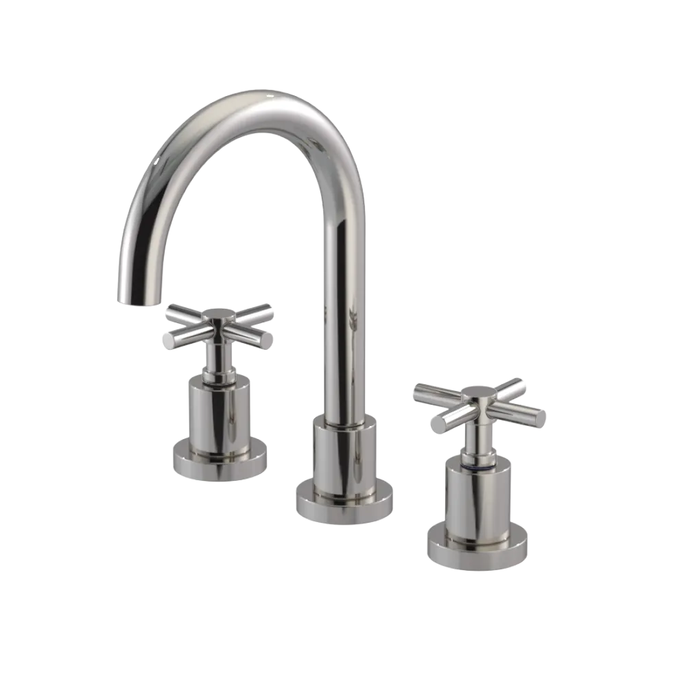 Rubinet Widespread Lav. Set. (less drain) Polished Nickel