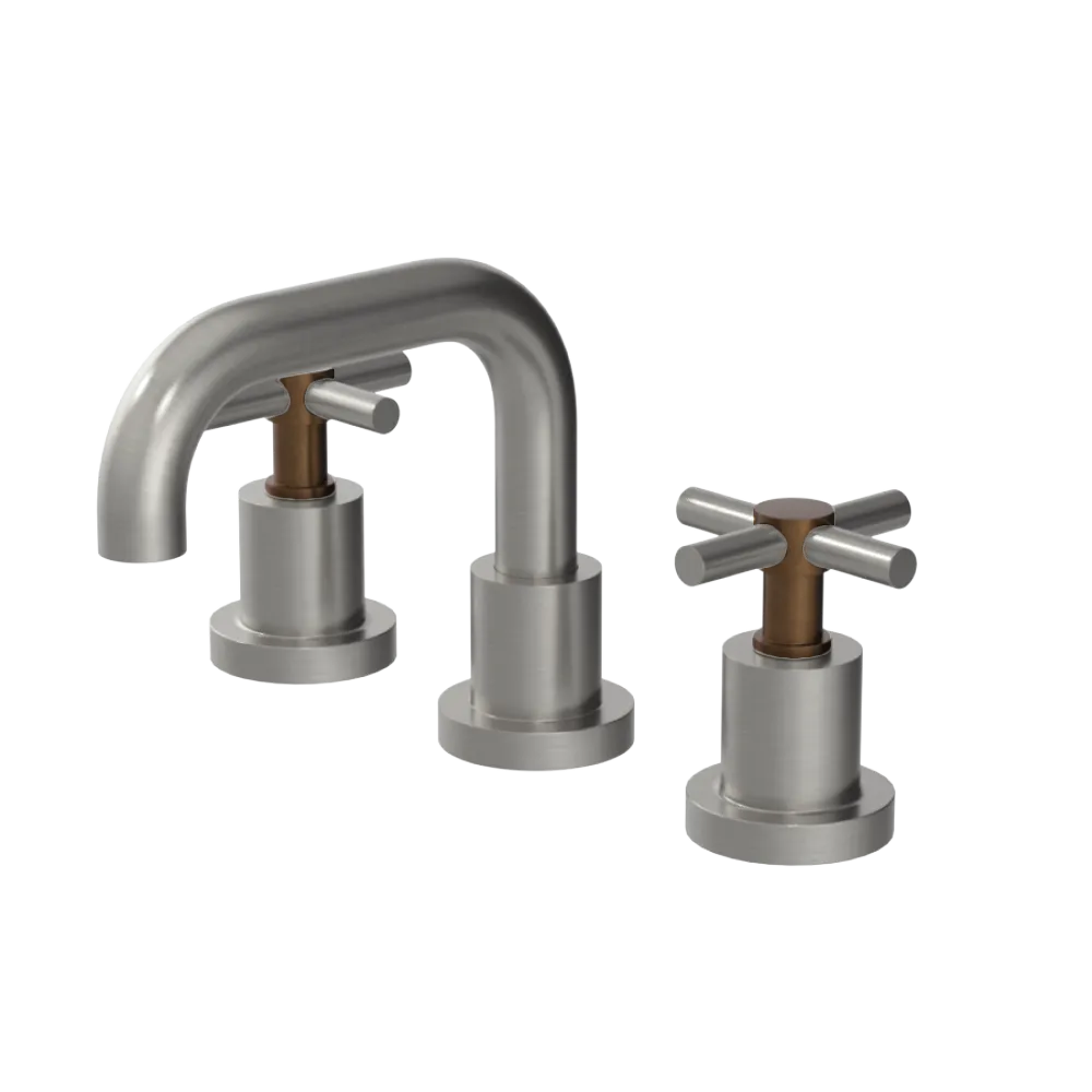 Rubinet Widespread Lav. Set. (less drain) Satin Nickel