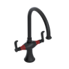 Rubinet Two Handle Single Hole Kitchen Set Matt Black