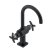 Rubinet Single Hole Dual Handle Lav. Set. (less drain) Matt Black