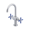 Rubinet Single Hole Dual Handle Lav. Set with LaSalle Spout (less drain) Satin Chrome
