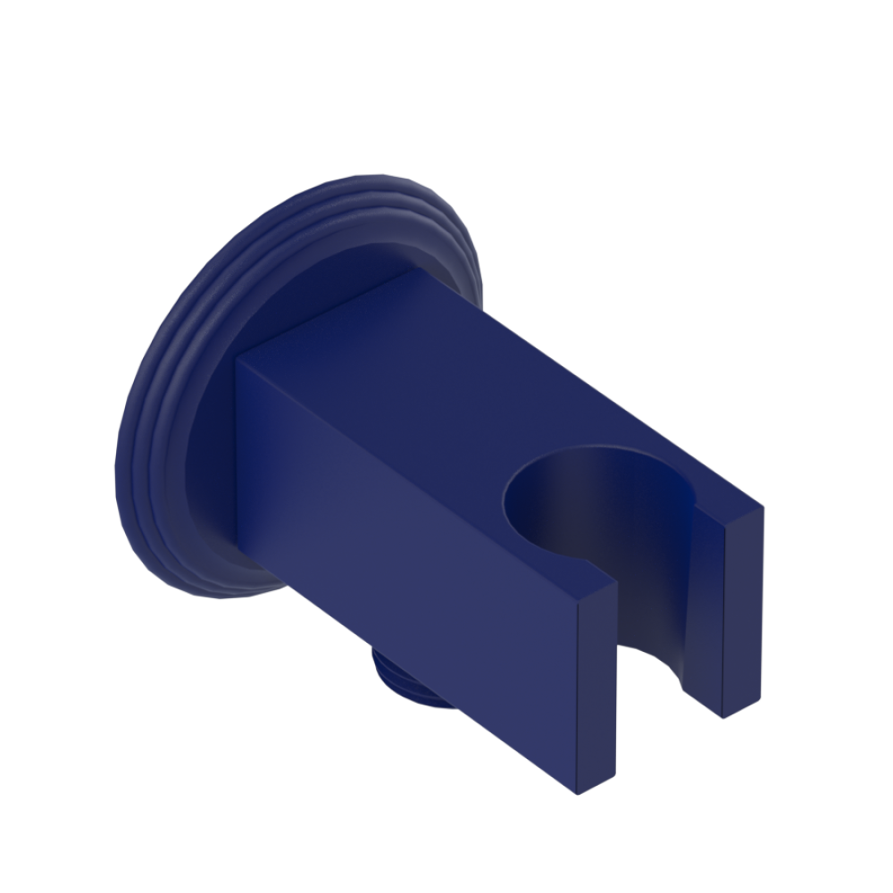 Rubinet Wall Bracket with Integral Supply with 1/2" NPT x 1/2" NPSM x 3" Nipple Midnight Blue