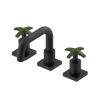Rubinet Widespread Lav. Set. with Genesis spout (less drain) Matt Black