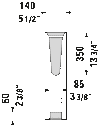 Duravit D-Code Pedestal White High Gloss - 08632700002