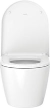 Duravit Me By Starck Wall-Mounted Toilet Compact – Rimless, Dual Flush 1.28/0.8 Gpf #253009
