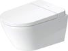 Duravit D-Neo 1.28/0.8 GPF Dual Flush Rimless Round Wall Mounted Toilet in White with HygieneGlaze